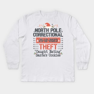 North Pole Correctional Theft Kids Long Sleeve T-Shirt